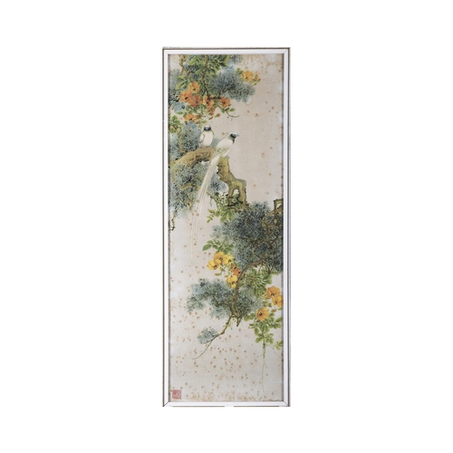 57 - FOUR FRAMED 'BIRDS AND FLOWERS' PRINTS  20?? ??????  China, 20th century.  Size: 68 x 22cm  (4)