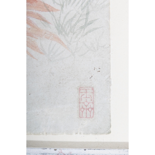 60 - AN INK AND COLOUR PAPER PAINTING OF ORCHID FLOWERS  20??? ???? ???  China, early 20th century  Size:... 