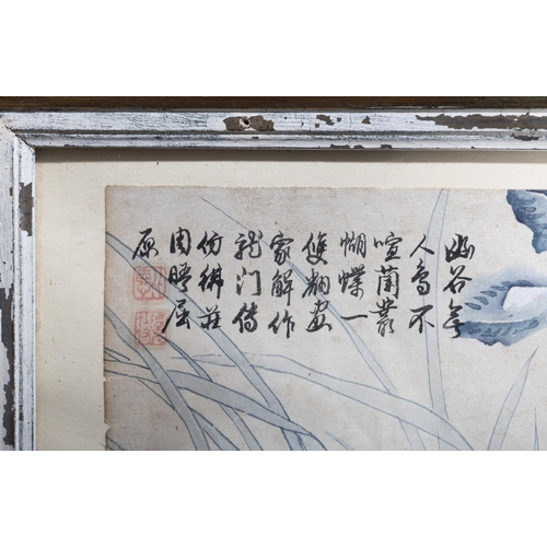 60 - AN INK AND COLOUR PAPER PAINTING OF ORCHID FLOWERS  20??? ???? ???  China, early 20th century  Size:... 