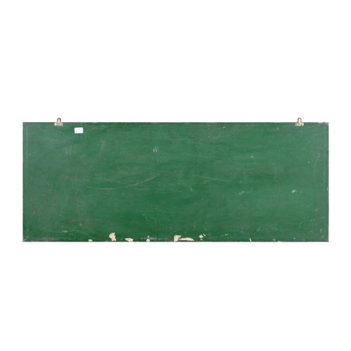 131 - A GREEN AND WHITE PAINTED ESTATE SIGN   'FARM, GARDENS AND ESTATE TRAFFIC ONLY'. 55 X 141cm