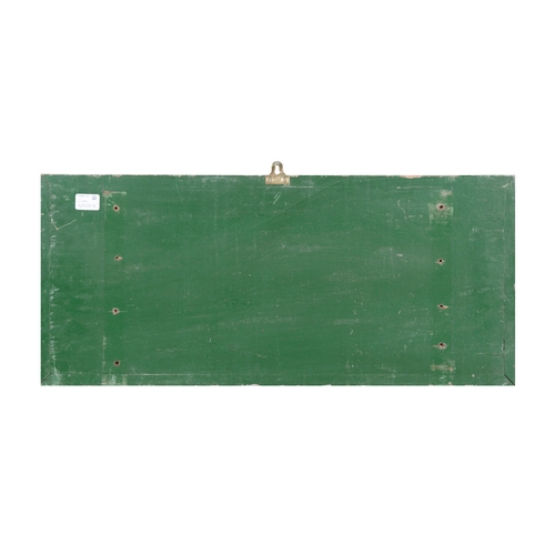 139 - A GREEN AND WHITE PAINTED TIMBER ESTATE SIGN   'TO PARK HILL'. 34 X 77cm