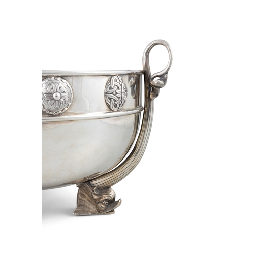 38 - AN IRISH SILVER CELTIC REVIVAL BOWL   Dublin, c. 1914, mark of Weir & Sons, of circular form, the ri... 