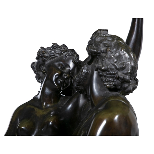 12 - AFTER CLAUDION, 19TH CENTURY Maenads and a Young Satyr, possibly Pan Bronze, 86cm height