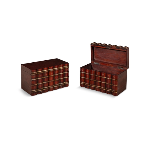 AN UNUSUAL PAIR OF NOVELTY LIBRARY STORAGE BOXES, EARLY 19TH CENTURY in ...