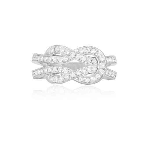 14 - A DIAMOND 'CHANCE INFINIE' RING, BY FRED PARIS  The frontispiece pavé-set with brilliant-cut diamond... 