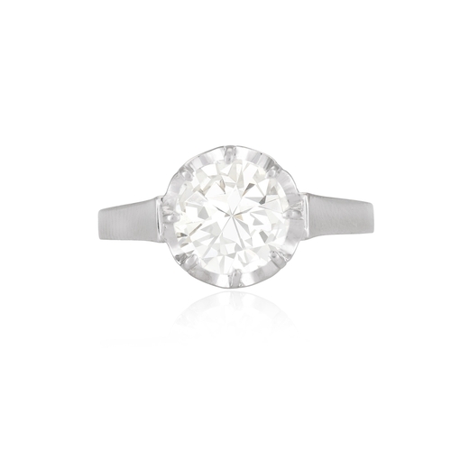 203 - A DIAMOND SINGLE-STONE RING, CIRCA 1960  The European-cut diamond weighing approximately 1.75cts wit... 