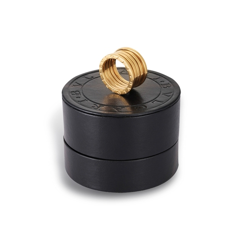 3 - A GOLD 'B-ZERO 1' RING, BY BULGARI   The polished segmented band, both sides of the ring engraved 'B... 