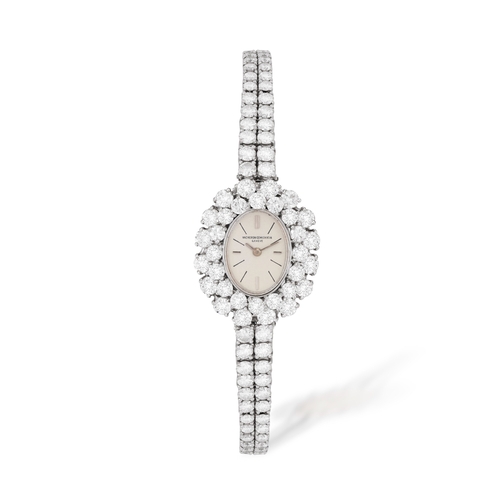 42 - A FINE LADY'S DIAMOND COCKTAIL WATCH, BY VACHERON CONSTANTIN, RETAILED BY MELLERIO, CIRCA 1960  17-j... 