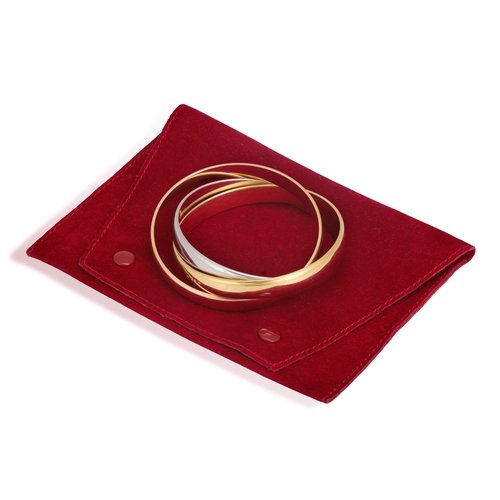 7 - A GOLD 'TRINITY' BANGLE, BY CARTIER  Composed of three interlocking polished 18K tri-coloured gold b... 