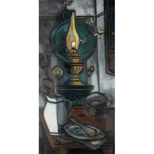 10 - Norah McGuinness HRHA (1901 - 1980)  Kitchen Lamp  Oil on canvas, 61 x 30.4cm (24 x 12)  Signed  Pro... 