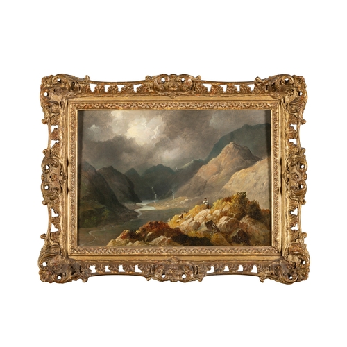 19 - Captain Richard Brydges Beechey RHA (1808-1895)  Extensive River Valley with Figures  Oil on card, 2... 