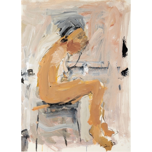 2 - Basil Blackshaw (1932-2016) Seated Nude Oil on paper, 57 x 40.5cm (19½ x 16'')  Provenance: From The... 