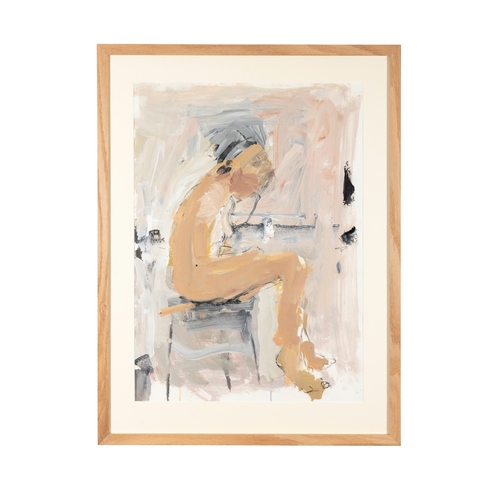 2 - Basil Blackshaw (1932-2016) Seated Nude Oil on paper, 57 x 40.5cm (19½ x 16'')  Provenance: From The... 