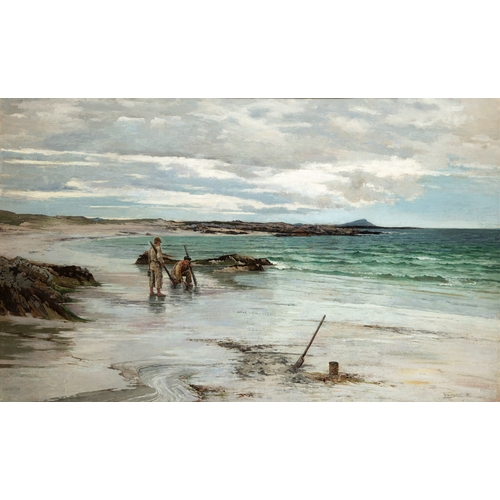 46 - William Henry Bartlett ROI RBC (1858 -1932) Digging for Clams, Connemara Oil on canvas 77 x 127cm (3... 