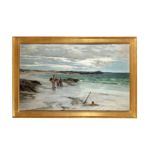 46 - William Henry Bartlett ROI RBC (1858 -1932) Digging for Clams, Connemara Oil on canvas 77 x 127cm (3... 