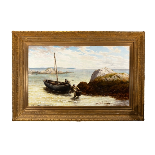 48 - Thomas Rose Miles RCA (1844 - 1916) Roundstone Bay, Connemara Oil on canvas 75.5 x 127cm (29¾ x 50) ... 