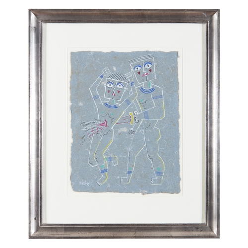 60 - Basil Ivan Rákóczi (1908-1979) Two Ancestors Watercolour, 33 x 25.5cm (13 x 10'') Signed