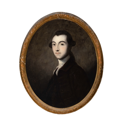 16 - ATTRIBUTED TO WILLIAM DOUGHTY (1757 - 1782) Portrait of a Gentleman  Oval oil on canvas, 70 x 56cm  ... 