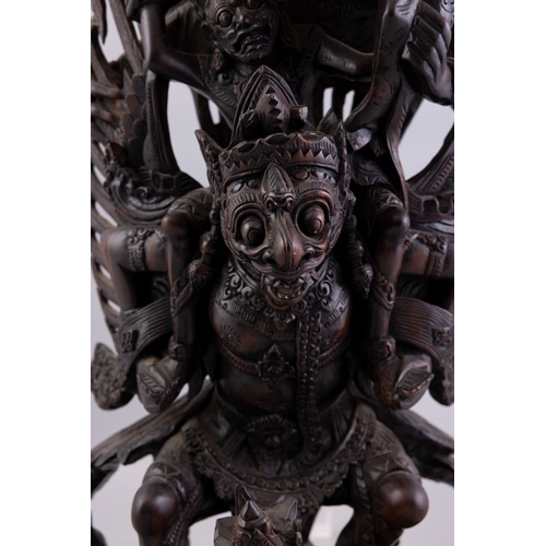 36 - A WOODEN SCULPTURE OF A GARUDA   H: 55.5cm   Provenance: Private collection; current owner bought in... 