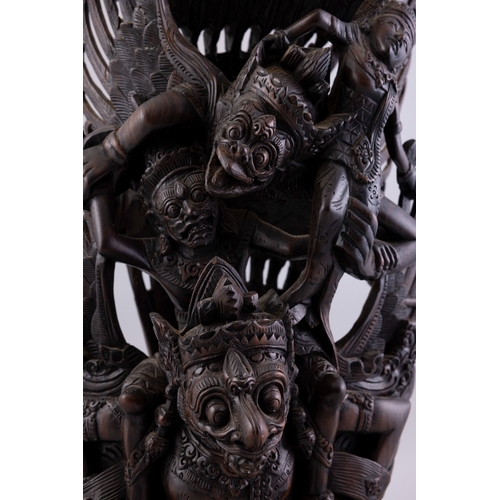 36 - A WOODEN SCULPTURE OF A GARUDA   H: 55.5cm   Provenance: Private collection; current owner bought in... 