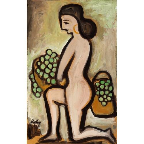 20 - Markey Robinson (1918 - 1999) Nude  Gouache on board, 58 x 35.5cm (32 x 14) Signed