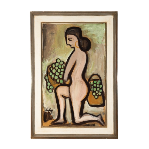 20 - Markey Robinson (1918 - 1999) Nude  Gouache on board, 58 x 35.5cm (32 x 14) Signed