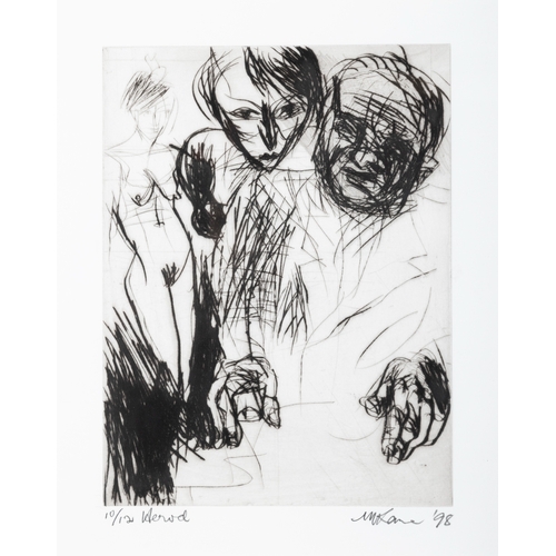 56 - Michael Kane (b.1935) Herod Drypoint, 23 x 17.5cm Signed, dated (19)'98, numbered and inscribed