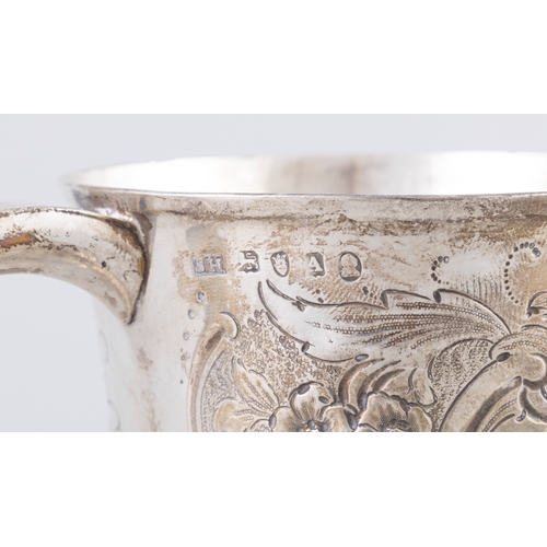 13 - A GEORGE III SILVER TWIN HANDLED CUP,   London 1796, maker's mark of Solomon Hougham (c.10 troy ozs)... 