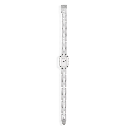 219 - CHANEL: A STAINLESS STEEL, CERAMIC AND DIAMOND 'PREMIÈRE CÉRAMIQUE' WATCH   The 4-jewel Cal-E01701 E... 