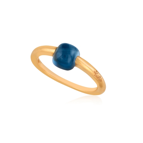 6 - POMELLATO: THREE GEM-SET M'AMA NON M'AMA RINGS   Each set with a gem-stone cabochon, including a hes... 