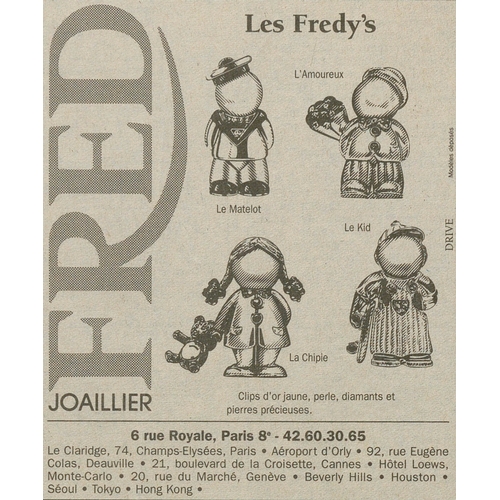 69 - FRED PARIS: A GEM-SET AND PEARL 'FREDY'S, LA CHIPIE' PENDANT/BROOCH, CIRCA 1990  Designed as a littl... 