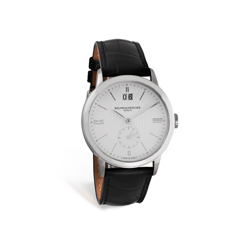 111 - BAUME & MERCIER: A GENTLEMAN’S STAINLESS STEEL AND QUARTZ ‘CLASSIMA’ WRISTWATCH  Quartz movement, th... 