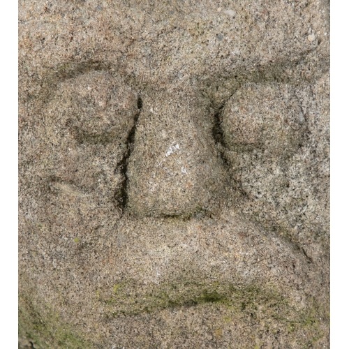 339 - THE BALLYSHANNON HEAD,  Probably a Celtic limestone head, 1st-4th century, carved with flattened pro... 