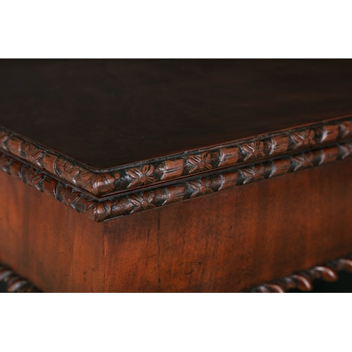 355 - A PAIR OF GEORGE III MAHOGANY CONCERTINA ACTION FOLDING TOP CARD TABLES MID 18TH CENTURY,   each wit... 