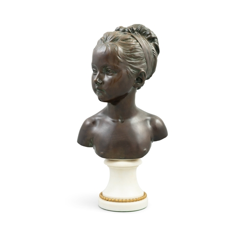 361 - AFTER JEAN-ANTOINE HOUDON (1741-1828) Bust of Louise Brongniart, aged five, daughter of M. Alexandre... 