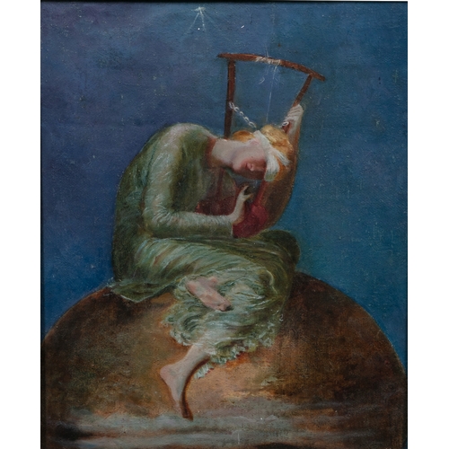 373 - ***PLEASE NOTE DESCRIPTION SHOULD READ*** AFTER GEORGE FREDERIC WATTS (BRITISH 1817 - 1904) Hope Oil... 