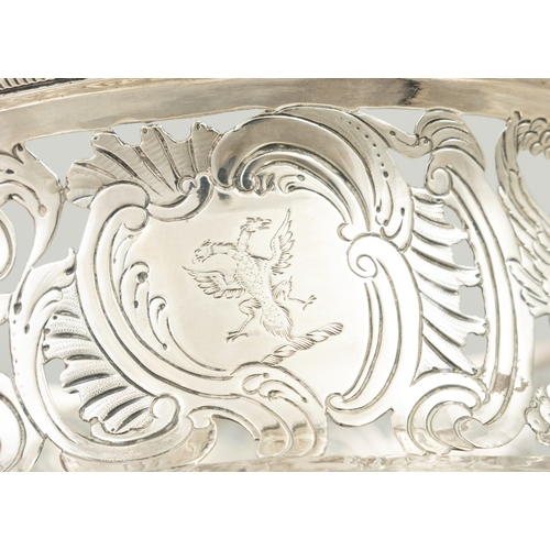 399 - A GEORGE III IRISH SILVER DISH RING,  in the rococo taste, Dublin c.1760, lacking maker's mark, of c... 