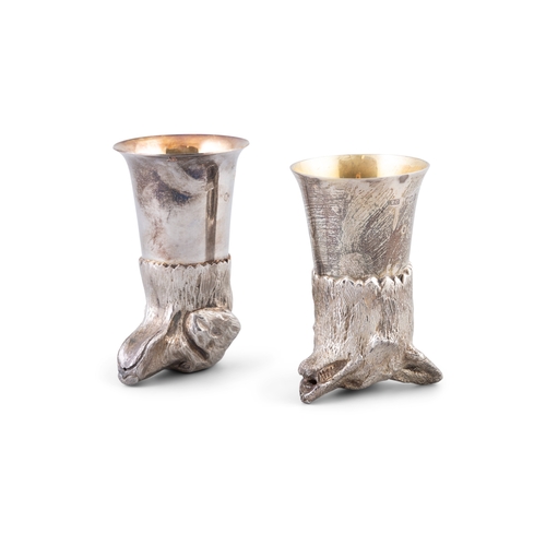 409 - TWO SILVER STIRRUP CUPS,   Sheffield c.1974, maker's mark of Royal Irish Silver Co.; Dublin c.1977 m... 