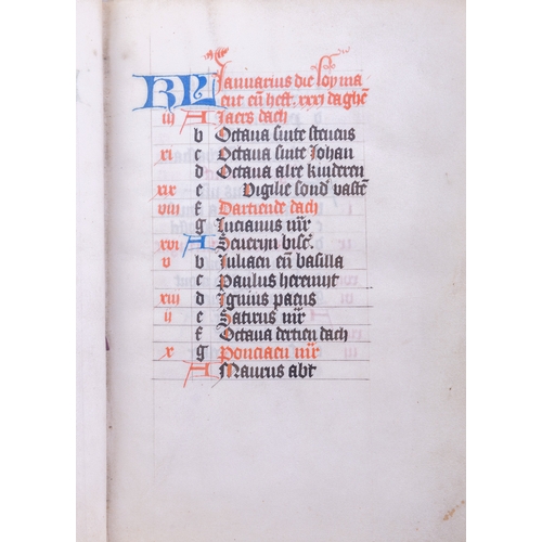 499 - A DUTCH BOOK OF HOURS FOR USE OF ROME LATE 15TH CENTURY,  illuminated manuscript on vellum (tempera,... 