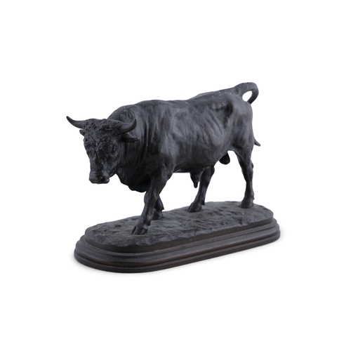 519 - ROSA BONHEUR (FRENCH, 1822-1899) Walking bull Signed Bronze, 30cm wide