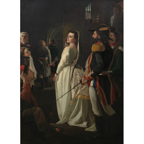 545 - CLAUDE-ANDREW CALTHORP (BRITISH 1845 - 1893) Marie Antoinette being led to Execution Signed Oil on c... 