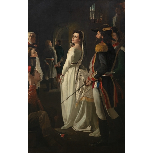 545 - CLAUDE-ANDREW CALTHORP (BRITISH 1845 - 1893) Marie Antoinette being led to Execution Signed Oil on c... 