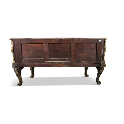 651 - A FRENCH ORMOLU-MOUNTED TULIPWOOD KINGWOOD AND PARQUETRY COMMODE AFTER THE MODEL DESIGNED BY THE SLO... 