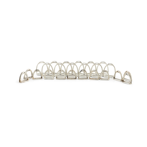 714 - A SET OF 12 SILVER NAPKIN RINGS AND A MATCHING SET OF 12 SILVER PLACE-NAME HOLDERS,  Dublin, c.1998/... 