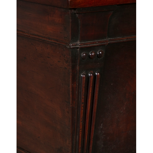 743 - A WILLIAM IV MAHOGANY LARGE CELLARETTE CIRCA 1830,   the hinged top enclosing a fitted interior rais... 