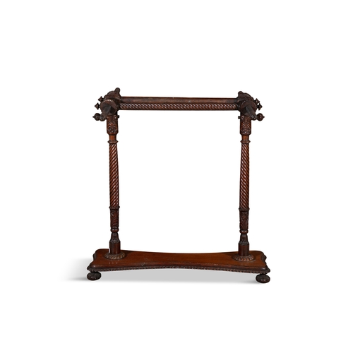 119 - A ROSEWOOD LADY'S TAPESTRY STRETCHER,  with articulated and adjustable frame and threaded timer upri... 