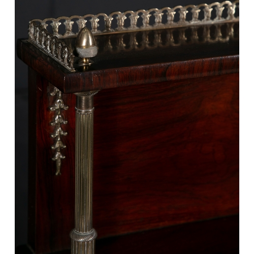 138 - A REGENCY GILT-METAL MOUNTED ROSEWOOD CHIFFONIER CIRCA 1815,  the two-tier superstructure, with pier... 