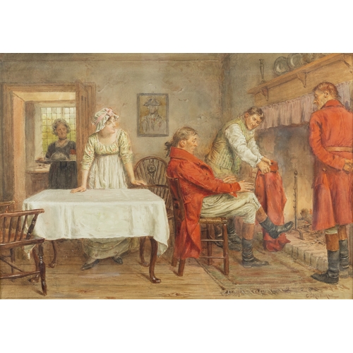 139 - GEORGE GOODWIN KILBURNE (1839 - 1924) A Rough Morning  Watercolour, 37 x 53cm  Signed