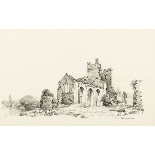 145 - EDWARD CHENEY (1778 - 1848) Priory Kells Signed, inscribed and dated 'June 22 1837' Pencil and ink, ... 