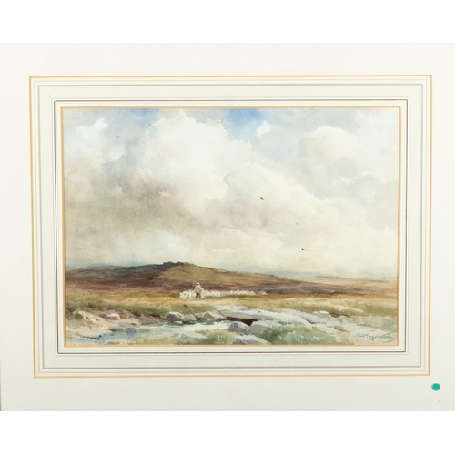 187 - WYCLIFFE EGGINTON (1875 - 1951)  Dartmoor Landscape  Signed  Watercolour, 25 x 35cm